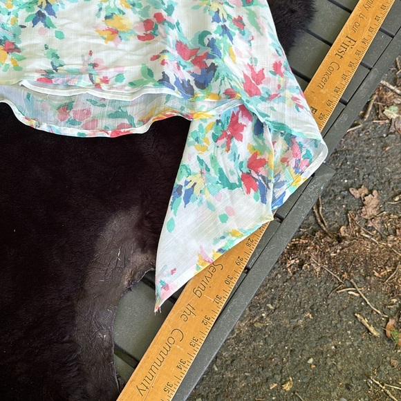 NWT Ninety Clothing Co Sleeveless Floral Blouse Asymmetrical Hem Lining S - Picture 10 of 16